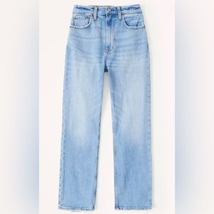 Abercrombie Ultra High Rise Ankle Straight Jean in Light sz 26